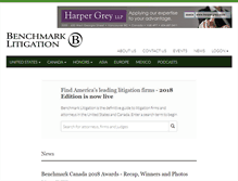 Tablet Screenshot of benchmarklitigation.com